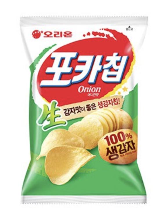 Patatas fritas Orion Pocachip Sabor Cebolla Snack Crujiente Salado 456g (38g x 4 piezas x 3 Paquetes)