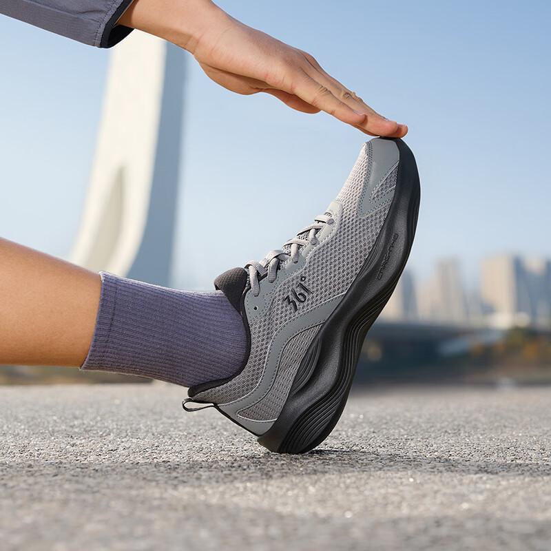 361° Men's Breathable Soft Elastic Thick Sole Shock Absorption Casual Running Shoes