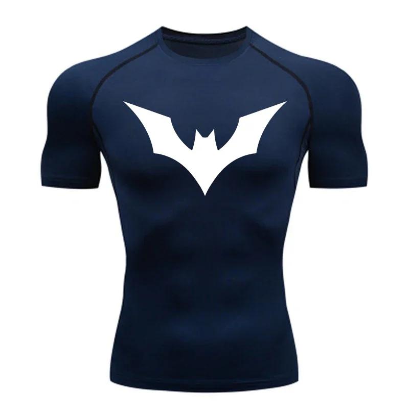 Trainning & Exercise Quick-drying Breathable Short-sleeved T-shirt Men's Compression Shirt Gym Superhero Sports Running T-shirt