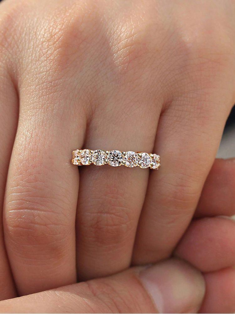 925 Silver Round Zircon Shiny Gorgeous Rings For Women Engagement Wedding High Quality Fine Jewelry