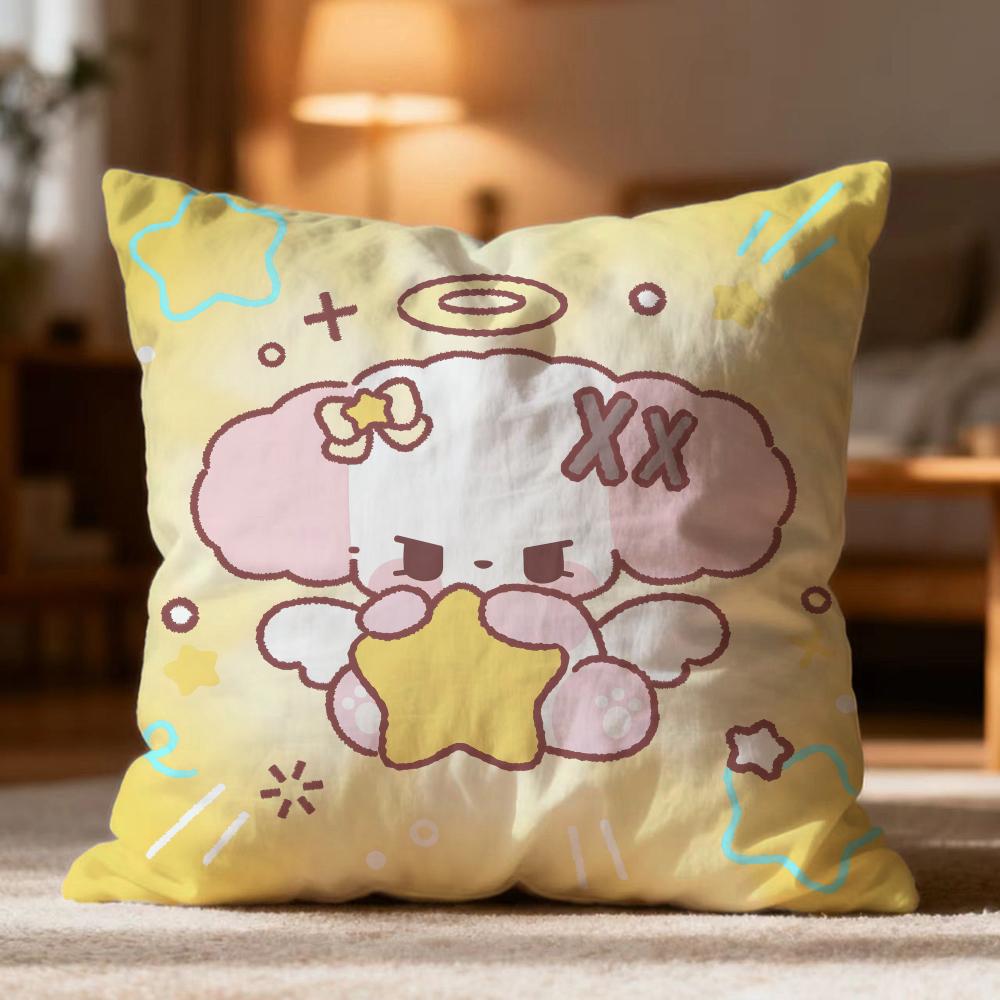 Hot NNonoe Cushion Cover Soft Washable Pillow Case Multi-Scene for Couch Bed Travel Office Use
