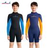 2.5mm Children's Diving Suit One-piece Long-sleeved Shorts Mid-sized Snorkeling Boys 'surfing Warm Swimsuit