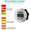 Voltmetru auto mini rotund impermeabil DC 6-35V afișaj digital tensiune metru LED panou voltmetru digital tester afișaj voltmetru