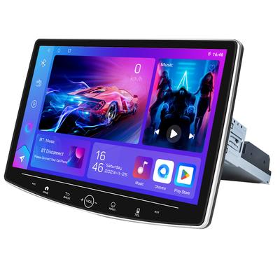 10,1 tolline Pööratav Auto Raadio Nupu Nupp Android Auto Rakenda Carplay DVD Multimeediamängija Auto Stereo GPS QLED Universaalne 1 DIN