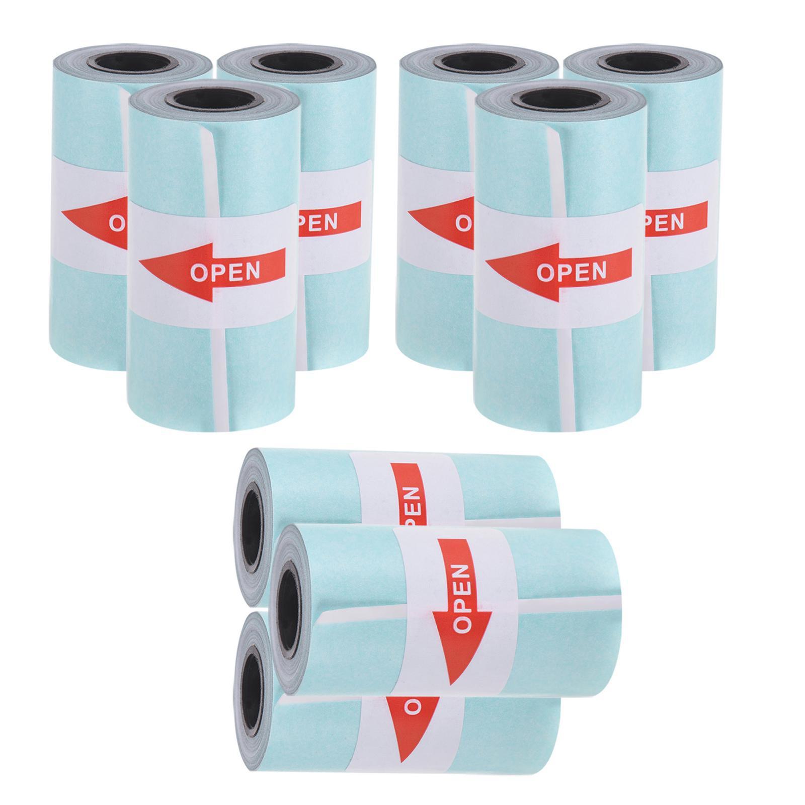 

Рулон бумаги для печати наклеек, бумага для прямой термопечати с самоклеящейся пленкой, 57*30 мм для карманного термопринтера PeriPage A6 для фотопринтера PAPERANG P1/P2 9pcs