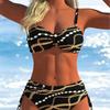 Costum de baie european și american nou, decupat, pentru femei, sexy, fete fierbinți, bikini, set din două piese, cu bretele, fără spate, subțire, Costum de baie