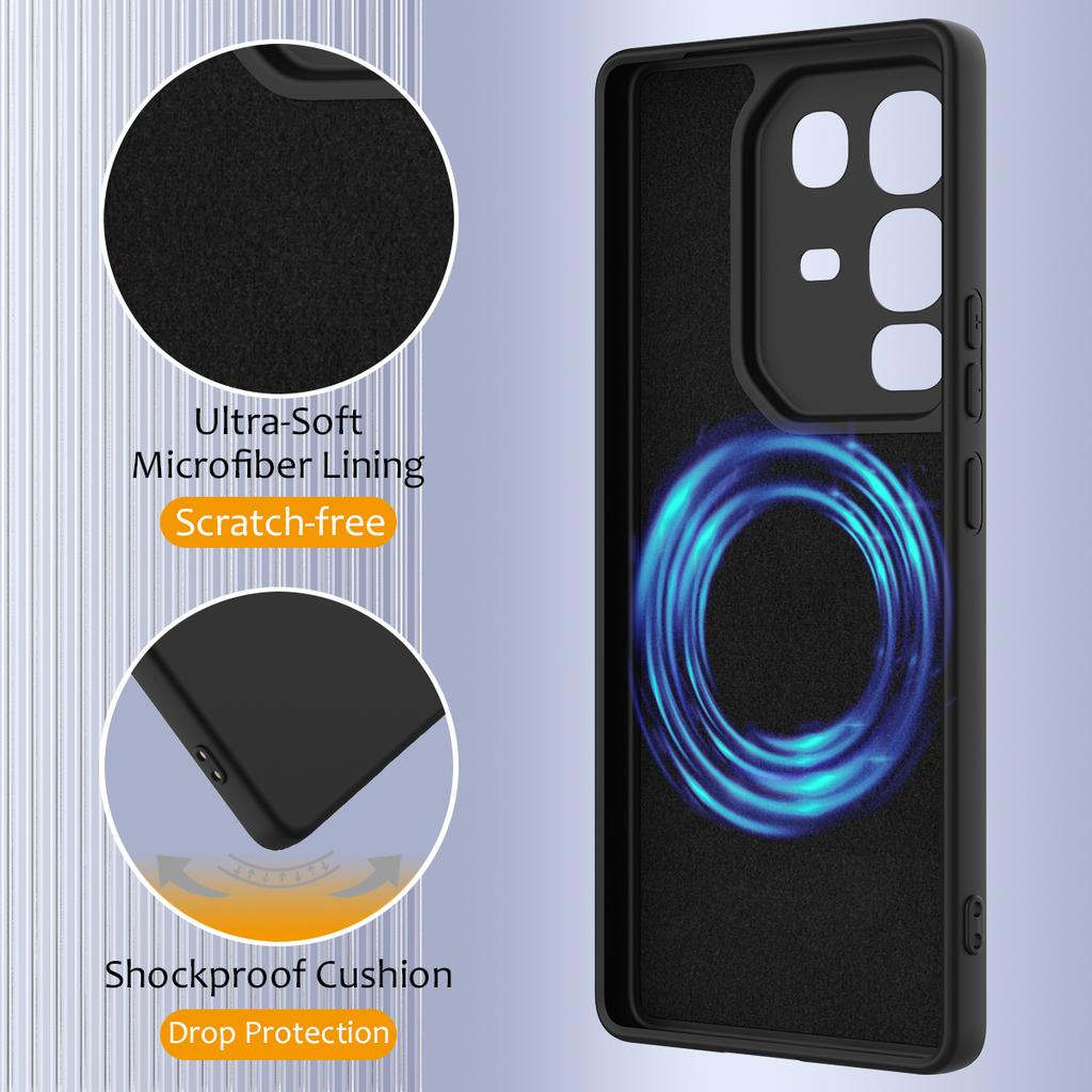 Pro pouzdro Infinix Note 50 Pro+ 5G Kompatibilní s MagSafe Ochrana proti pádu Tekutý silikonový kryt na telefon