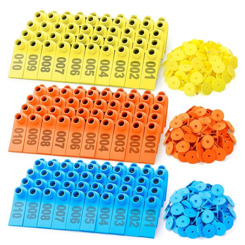 

M-Modern-300 шт. Ушные бирки для скота для овец, коз, крупного рогатого скота, коров, свиней, собак, оленей, лошадей, идентификация сельскохозяйственных животных