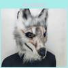 Wolf Dog Mask Halloween Costume Prop Plush Latex Animal Headgear For Party And Performance