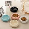 Ceramic Cat Food Bowl Whisker Fatigue Relief Cat Bowl Donut Shape Anti-Vomiting Protect Spine Perfect for Indoor Cats