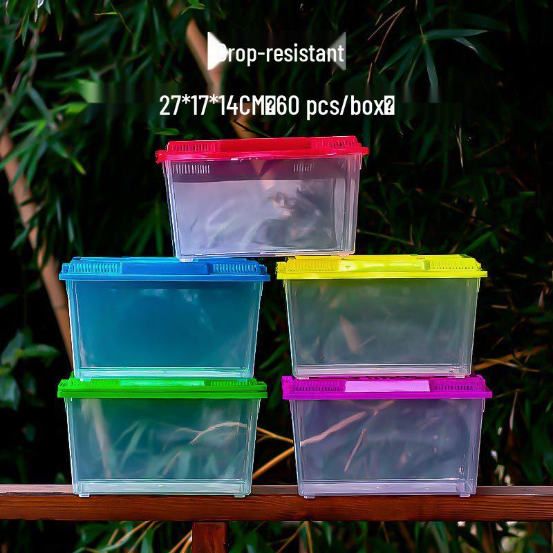 Transparent Multi-Size Handheld Pet Breeding Box and Tank for Turtles, Goldfish, and Hamsters