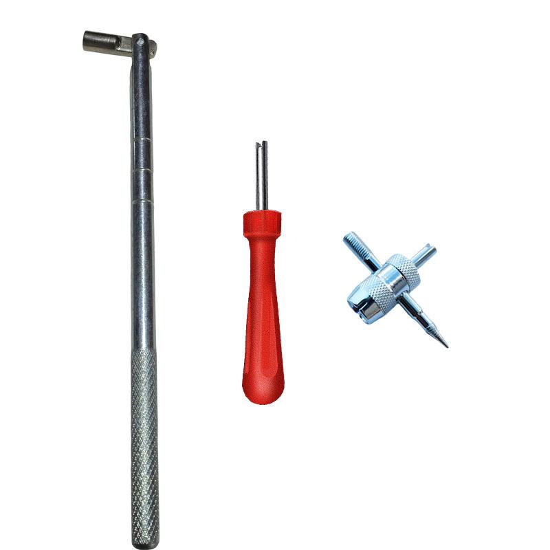 Sada nástrojů pro demontáž ventilových vložek pro elektromobily, jízdní kola a motocykly