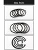 Shaft and Hole Circlip Set: C-Type Inner & Outer Clips