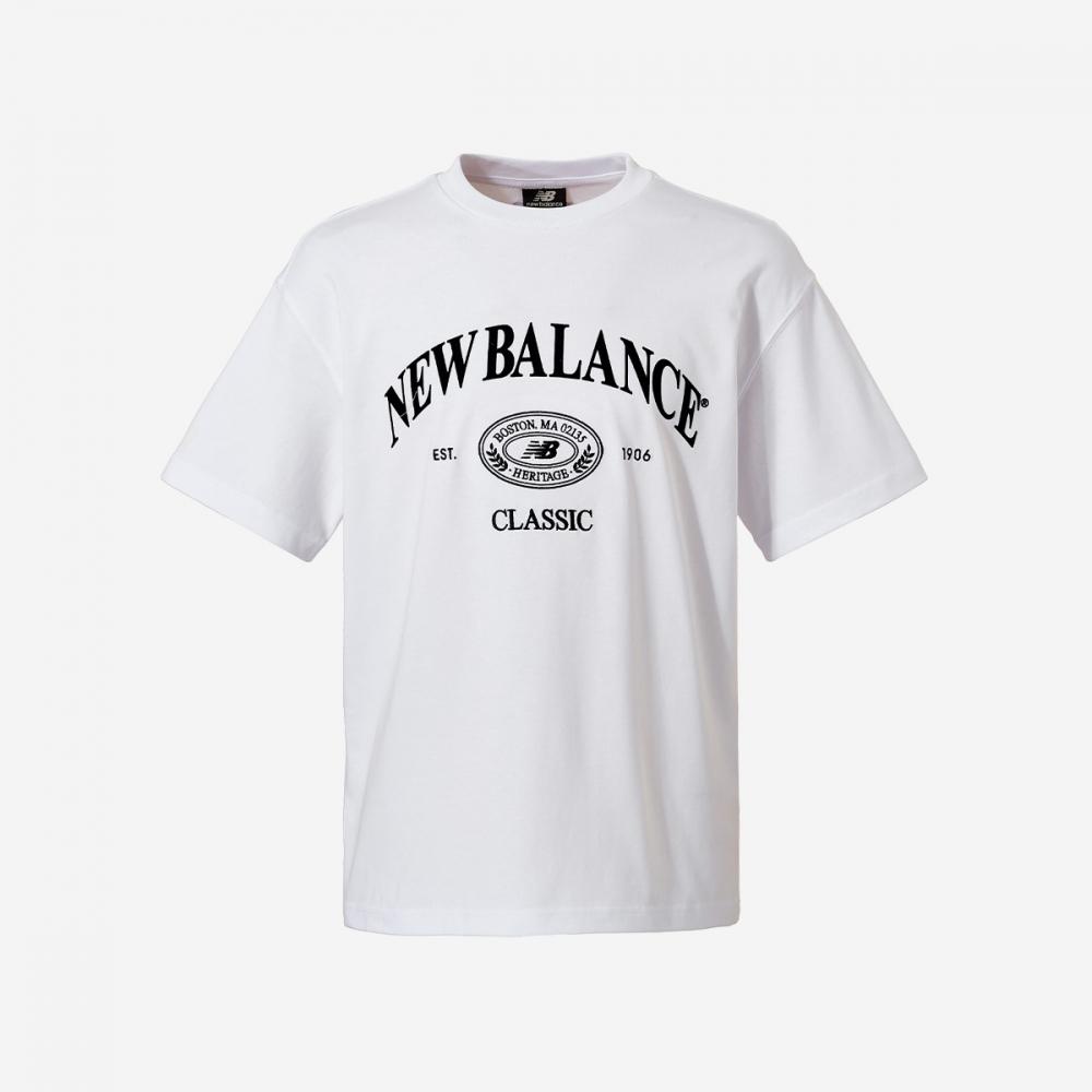 

New Balance Uni HeriTage ShorT T shirT Nbnee21113 10 whiTe L