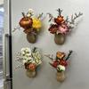 Dried Flower Refrigerator Magnet Handmade Natural Plants Decorative Fridge Magnet Home Office Whiteboard Locker Decor Housewarming