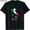 Italia TShirt Italy Flag Coat of Arms Tee Shirt Repubblica Italiana Italian Heritage Vintage T Shirt Guys Streetwear Crew Neck