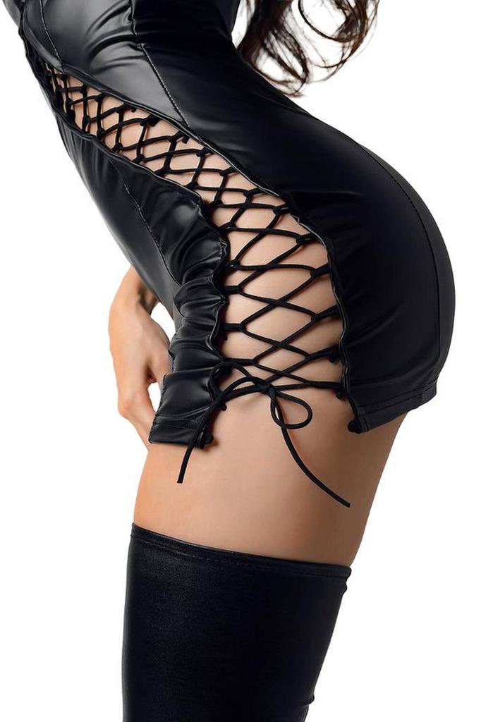Wetlook Dress Lillie - Black S