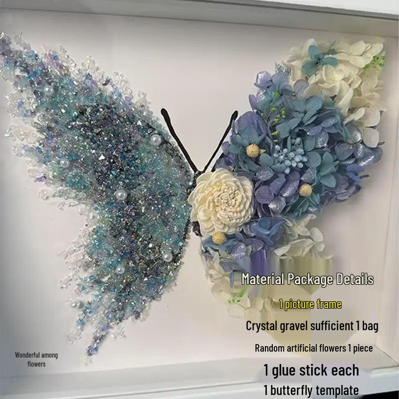 

Креативный набор для фоторамки «Бабочка с бриллиантами» своими руками - Идеальный подарок на день рождения для друзей 10-inch Material Pack