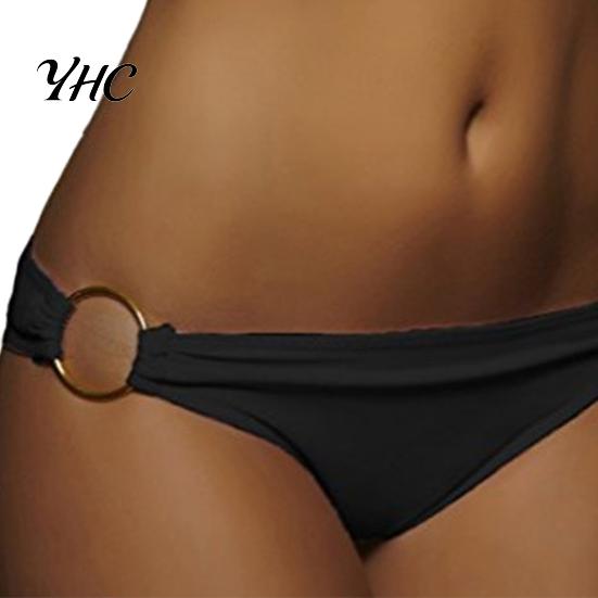 Traje de Baño 2 Piezas/Set Bikini de Verano Color Sólido Push Sin Tirantes Simple Traje de Baño para Mujer para la Playa