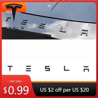 Nálepka na auto ABS Auto Predná kapota Zadný kufor Znak Nálepka Dekorácia pre Tesla Model 3 Model S X Y Roadster Auto Exteriér D