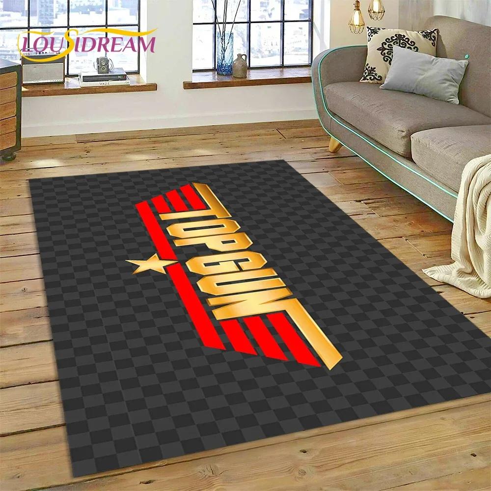 Top Gun Sign Tom Cruise Fighter Carpet Rug for Bedroom Living Room Home Sofa Decoration,Children Game Large Decor Floor Mat Gift