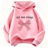 Kids Bow Design Hoodie Let Me Sleep Sweatshirt for Boys & Girls Casual Hoody Autumn Winter Comfortable Children's Clothing
