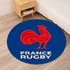 France Rugby Printed Round Rug Carpet Chair Rug Area Rug Entryway Doormats,for Office Chair Living Room Bedroom Kitchen Room.