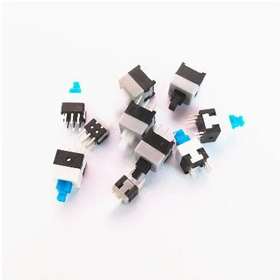 Six-pin Button Switch Keypad, Non-locking, Side-mounted, Sizes: 5.8x5.8, 7x7, 8x8, 8.5x8.5 MM
