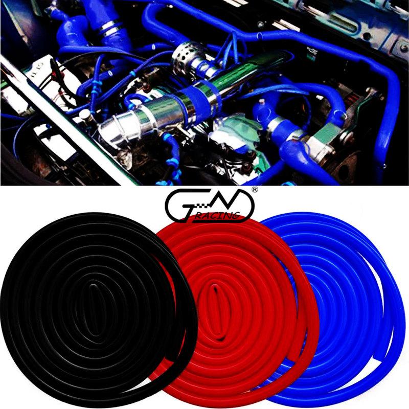 3 Meter Blue Red Black Inner Diameter 3mm 4mm 5mm 6mm 7mm Car Vacuum Line Silicone Hose Auto Intercooler Line Pipe Tube