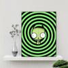 Spooky Cute Zombie Checkerboard 5D Diy Diamond Paintings Mosaic Wall Round Diamond Art Painting Kits Embroidery Crystal Accessories Frameless