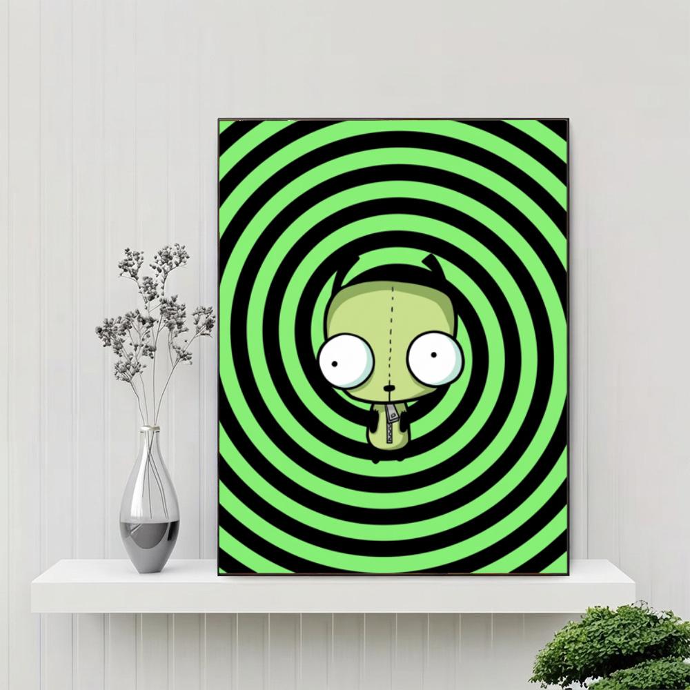 Spooky Cute Zombie Checkerboard 5D Diy Diamond Paintings Mosaic Wall Round Diamond Art Painting Kits Embroidery Crystal Accessories Frameless