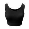 Women's Casual Solid Color Elastic Shoulder Strap Belly Button Camisole Top