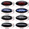 BBAA3 Ford ABS 145mm Car Front Head Hood Bonnet Logo Rear Ford Blue Badge For Mondeo Focus Fusion MK2 MK4 F150 F250 Car Emblem