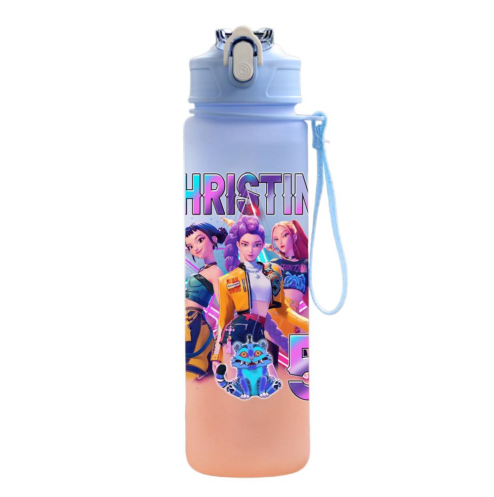 750ml Wasserflasche K-Pop Demon Hunters Bedruckt Große Kapazität Trinkbecher Tragbar Outdoor Sport Wasserbecher Kinder Kinder Geschenk