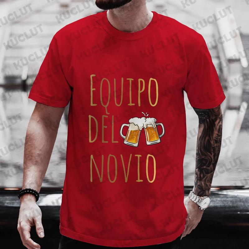 Spanish Bachelor Party Shirt Man T Shirt Father's Day Wedding Tees Single Farewell Clothing Evg Team Groom Beer Tops Oversized