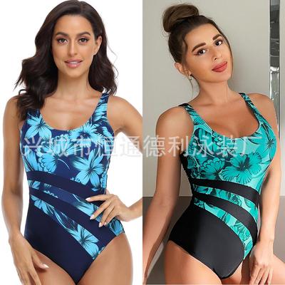 Fato de Banho Sexy Triângulo Feminino de Uma Peça - Biquíni Estampado Hot-Selling Europeu e Americano