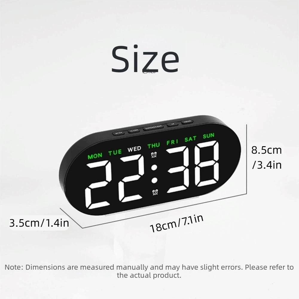 Minimalist Design LED Electronic Clock Large Screen Ambient Light Clock Indoor Use