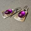 Luxury Green Zircon Drop Shape Boho Earrings for Women Fashion Engagement Zircon Long Purple Stone Dangle Earrings