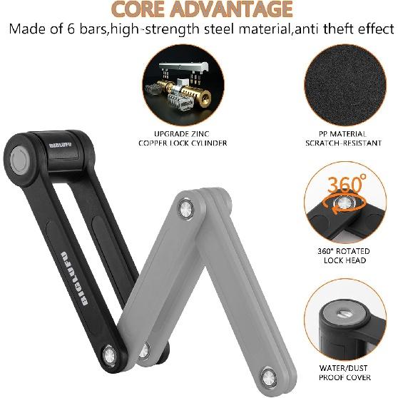 Велосипедный замок BIGLUFU — фото 3