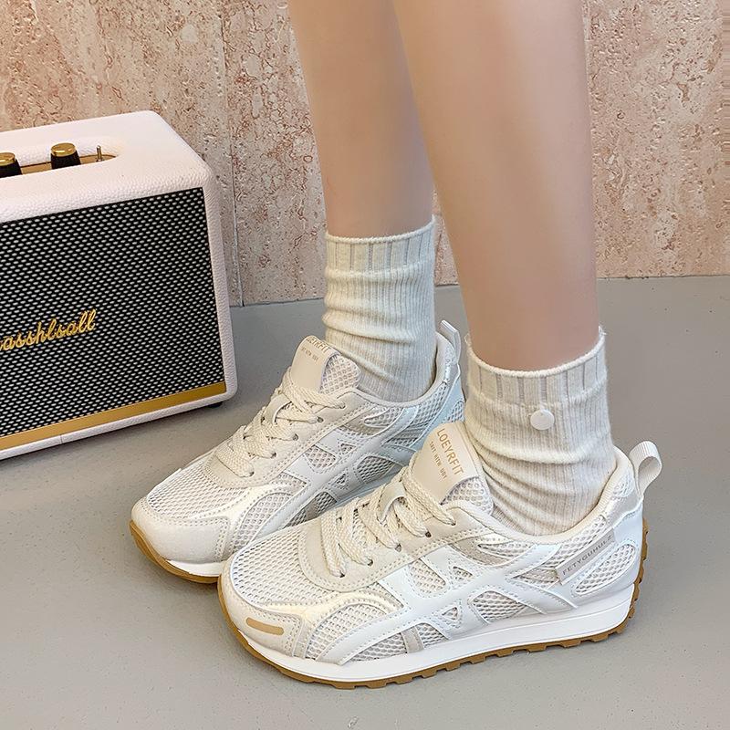 European Station Color Matching Mesh Forrest Gump Shoes Women's 2025 Spring New Breathable Versatile Lightweight Casual Sports Running Shoes