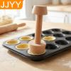 Holz Eierkuchenform Pastetenform Doppelkopf Eierkuchen Kuchenbodenform Holzfarbe Backwerkzeuge Konditorei Zubehör