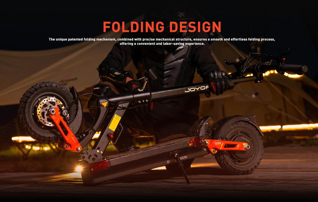 JOYOR T10 Foldable Electric Scooter 10" Tires 1000W*2 Dual Motors 60V18Ah Battery 60km/h Max Speed 75km Max Range