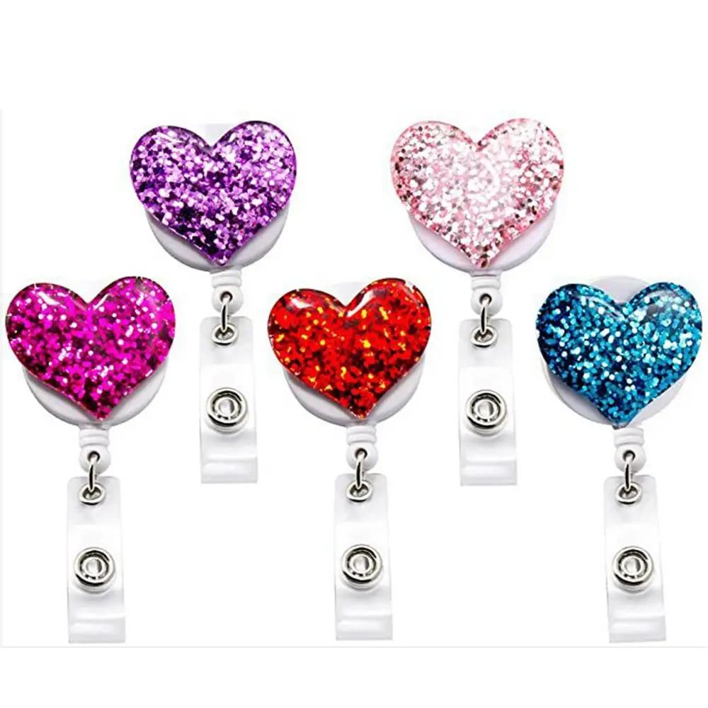 Office Supplies Nurse Doctor Work Card Business Card Work Card Holder Clip Name Tag Holder Badge Holder Clip Heart Badge Holder