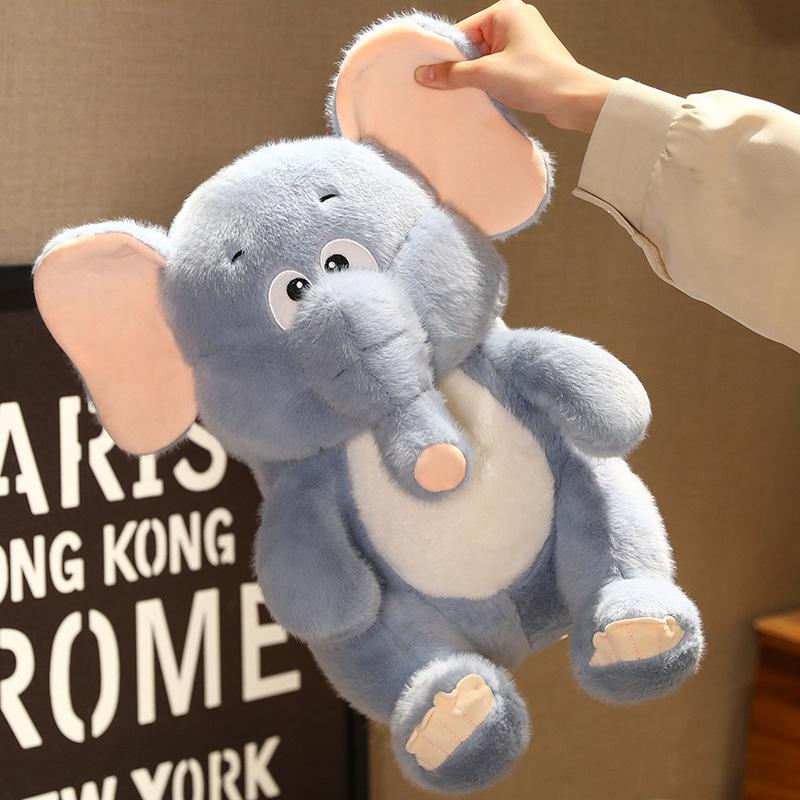 New Lovely Elephant Plush Toy Soft Stuffed Animal Doll Kawaii Cartoon Pillow Gift for Birthday Valentine