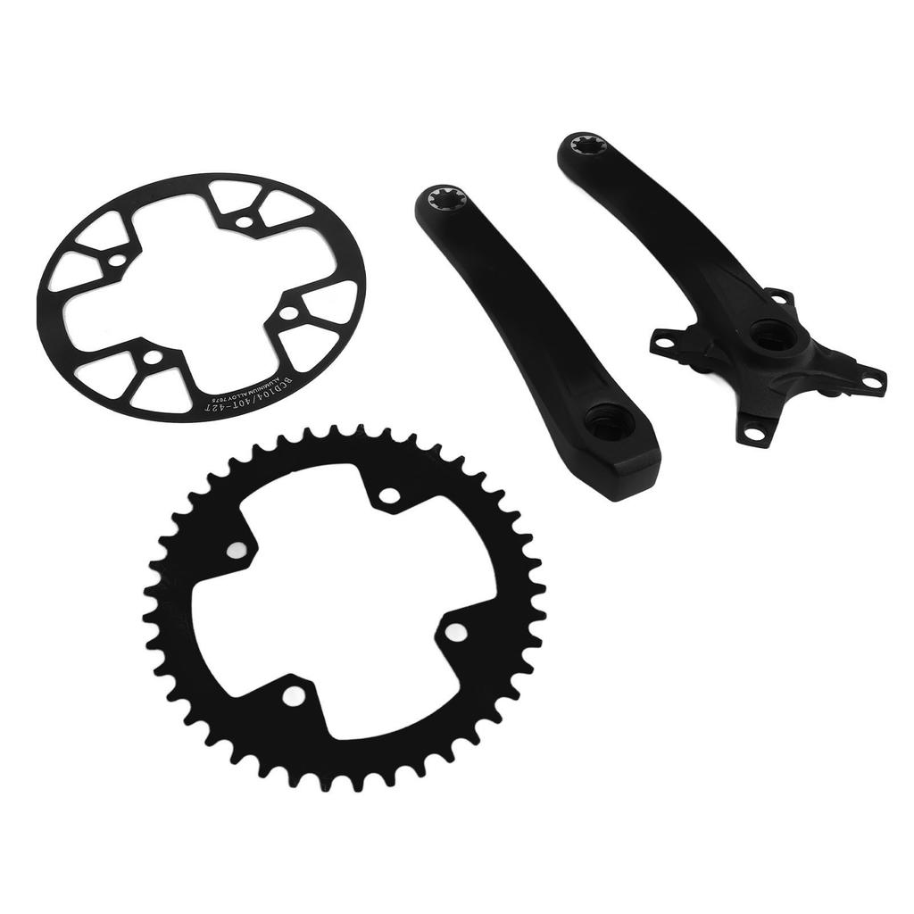 170mm Bike Crank Arm Set 104BCD with 42T Narrow Wide Chainring 40‑42T Guard Disc for Road Mountain Bike
