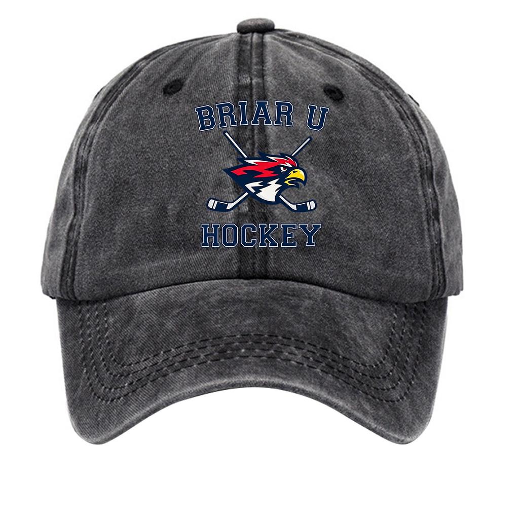 Washed Cotton Baseball Cap Soft Top Vintage Style Adjustable Denim Hat with Embroidered Logo and Distressed Finish for Casual Wear