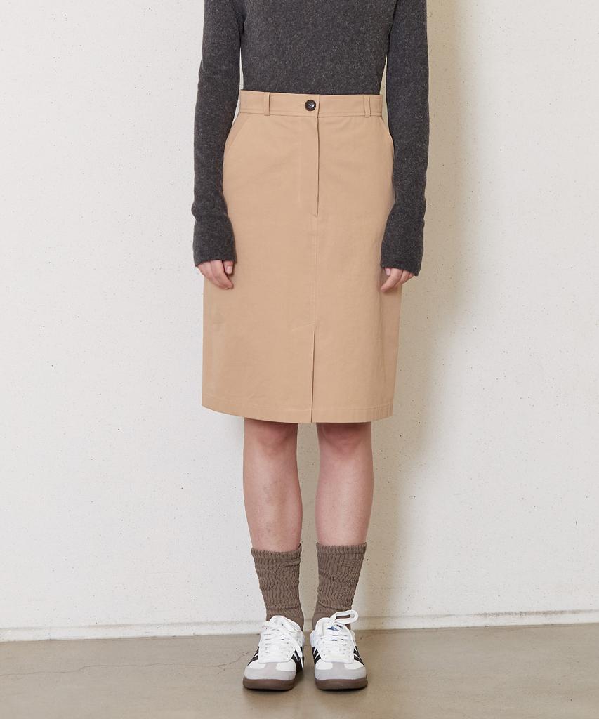 Jun By Jun K Cation Cotton Skirt_Sand