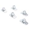 5pcs L Track Double Lug Threaded Stud Nut Fitting M10x20mm for Truck Bed Trailer Cargo Control Pickup RV ATV Silver