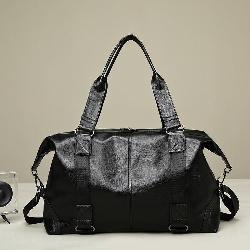 Neue Geschäftsreise Schulter Messenger Reisetasche weiche Lederstruktur Sporttrainingstasche großes Fassungsvermögen lässig tragbare Aufbewahrung