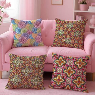 ART Indian Ethnic Pattern Pillow Case Pattern Printing Pillowcase Living Room Sofa Cushion Cover Bedroom Room Decor